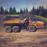Dump truck from Contrac Equipment rentals, Edmonton